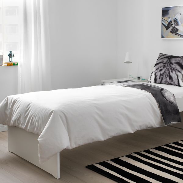 Пододеяльник и 1 наволочка, тигр/серый 150x200/50x70 см IKEA URSKOG УРСКОГ 203.938.55 - фото 5