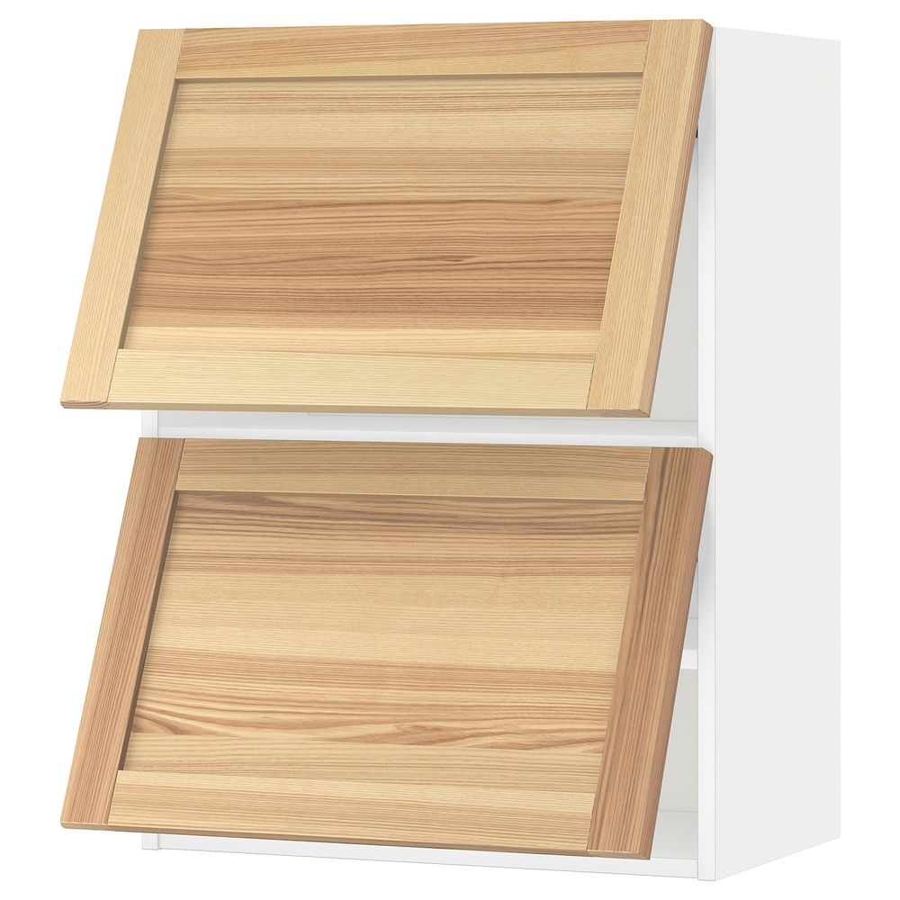 Навесной горизонтальный шкаф/2двери, белый/Торхэмн ясень 60x80 см IKEA METOD МЕТОД 493.939.30 - схема-чертеж с размерами