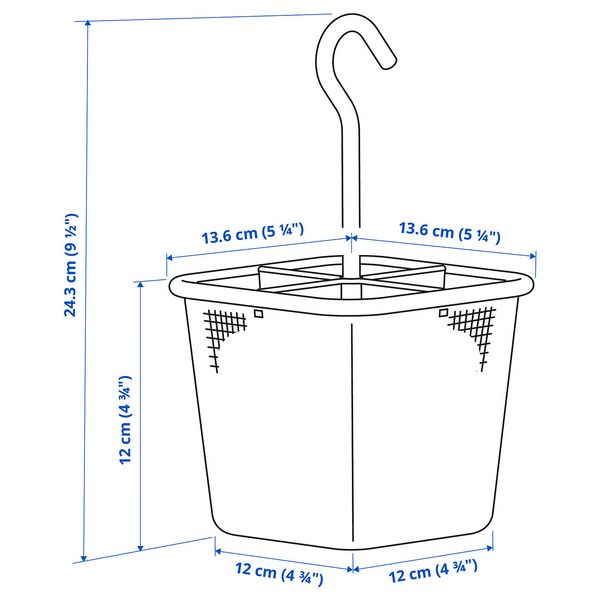 IKEA, дополнительный ракурс - схема-чертеж с размерами