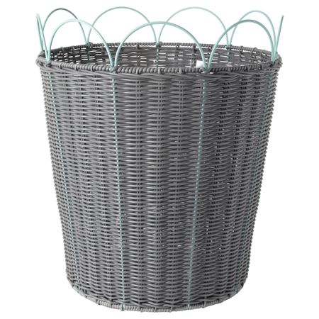 Кашпо СОЛРОСФРО, д/дома/улицы серый, зеленый