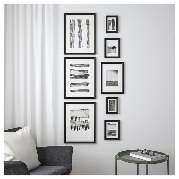 Рама с постером, 8 предмета КНОППЭНГ, черный - фото 6