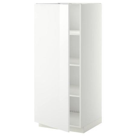 Высокий шкаф с полками, белый/Рингульт белый 60x60x140 см IKEA METOD МЕТОД 094.471.81