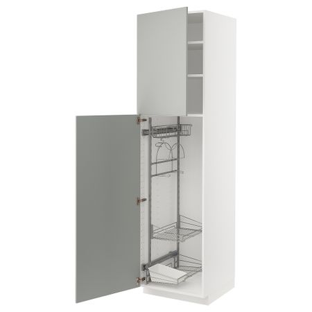 Высокий шкаф с отделением для аксессуаров для уборки IKEA METOD МЕТОД 095.379.78