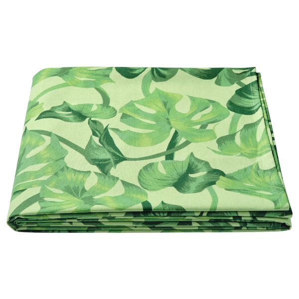 Скатерть, орнамент «листья», зеленый 145x320 см IKEA СОММАРЛИВ 904.561.23 - фото 1