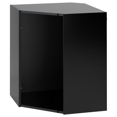 METOD Шкаф навесной угловой - черно-серый 68x37x80 см
