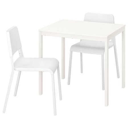 Стол и 2 стула, белый/белый 80/120 см IKEA VANGSTA ВАНГСТА / TEODORES ТЕОДОРЕС 792.291.65