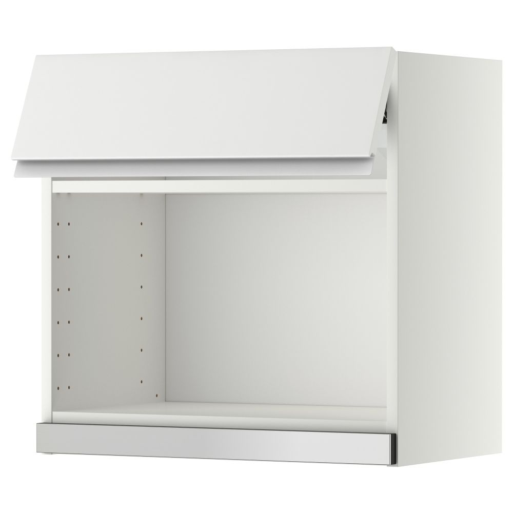 Навесной шкаф для СВЧ-печи МЕТОД, белый, Нодста белый - схема-чертеж с размерами