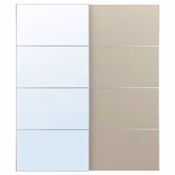 AULI / MEHAMN Пара раздвижных дверей - схема-чертеж с размерами