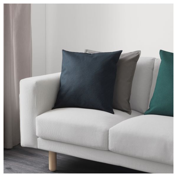 Чехол на подушку ЮППЕРЛИГ, темно-синий, в полоску (50x50 см) - схема-чертеж с размерами