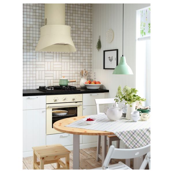 Колпак вытяжного шкафа стенного крепления ТЬЕНЛИГ, бежевый - схема-чертеж с размерами