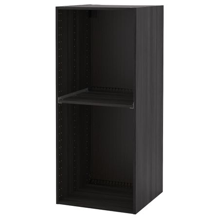 Каркас высокого шкафа для/духов/холод, под дерево черный 60x60x140 см IKEA МЕТОД 903.854.80