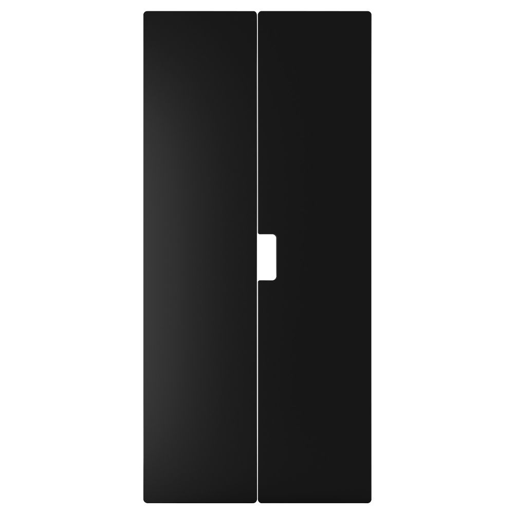 Дверь СТУВА МОЛАД, черный (60x128 см) - схема-чертеж с размерами