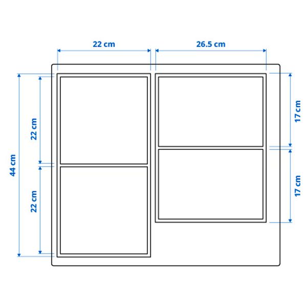 HÖGKLASSIG Индукц варочн панель - IKEA 700 чёрный 59 см - схема-чертеж с размерами