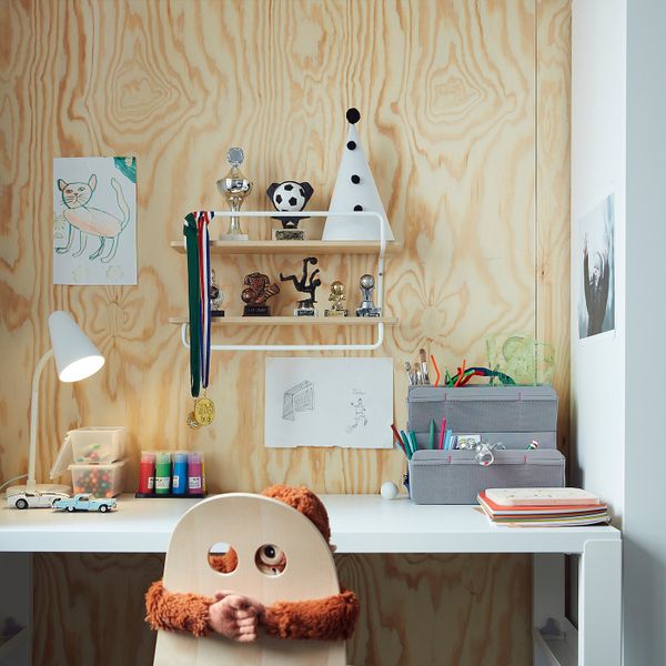 Навесная полка, белый, береза 50x30 см IKEA SPORTSLIG СПОРТСЛИГ 805.042.33 - схема-чертеж с размерами