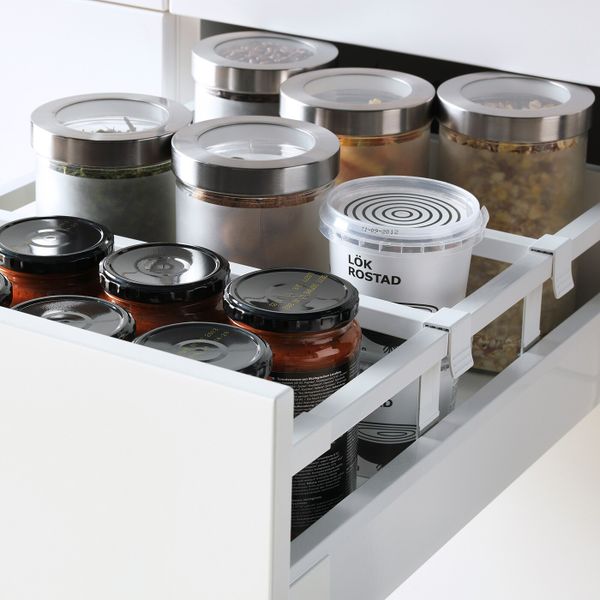 Напольный шкаф 4 фронтальных, 2 низких, 3 средних ящ, черный/Эдсерум коричневый 40x60 см IKEA МЕТОД / МАКСИМЕРА 592.346.67 - фото 7