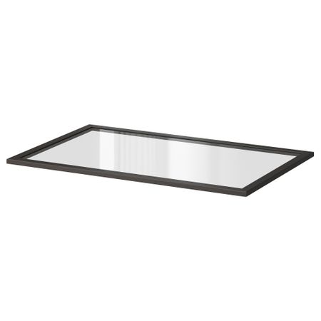 Полка стеклянная КОМПЛИМЕНТ, черно-коричневый