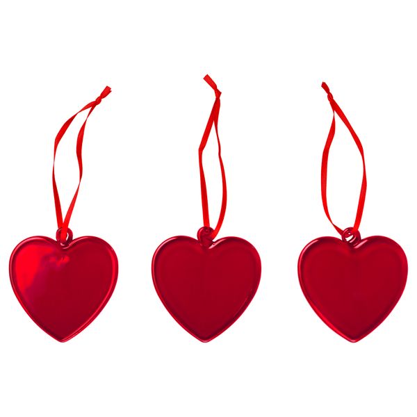 Украшение подвесное ВИНТЕР 2016, сердце, стекло красный - фото 1