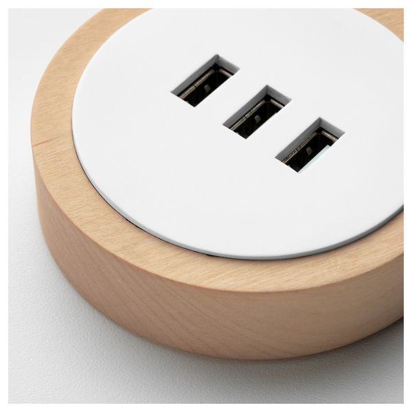 Зарядное устройство USB НУРДМЭРКЕ, белый - схема-чертеж с размерами