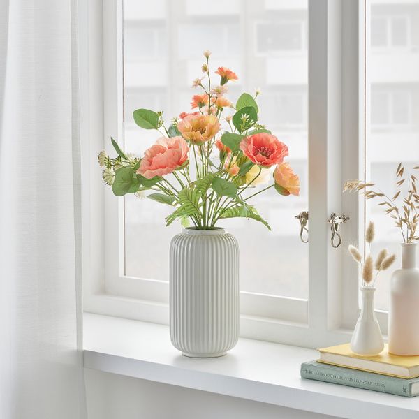 Искусственный букет, для дома, улицы оранжево-розовый/розовый 50 см IKEA SMYCKA СМИККА 405.066.44 - фото 2