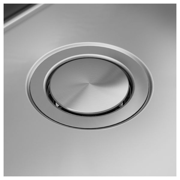 Одинарная врезная мойка НОРРШЁН, нержавеющ сталь (54x44 см) - схема-чертеж с размерами