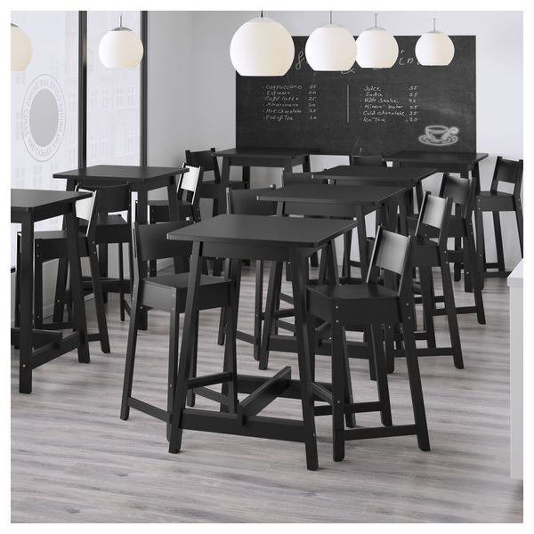 Барный стол НОРРОКЕР, черный (74x74 см) - фото 2