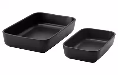 LYCKAD Форма/блюдо д/дхвк, 2 шт - темно-серый