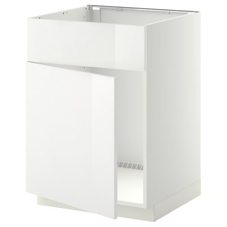 METOD Шкаф под мойку/дверь/фасад - белый/Ringhult белый 60x60 см