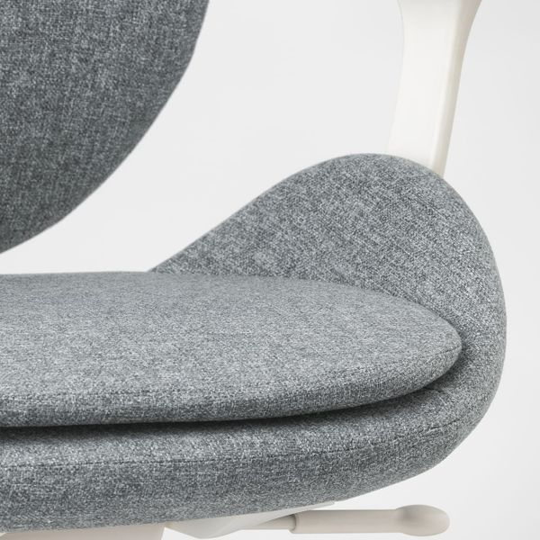 Рабочий стул с подлокотниками, Гуннаред классический серый-белый IKEA HATTEFJÄLL ХАТТЕФЬЕЛЛЬ 092.521.35 - фото 4