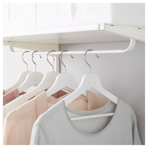 Настенная шина, полки, вешалка для брюк АЛЬГОТ, белый (189x41x197 см) - фото 4