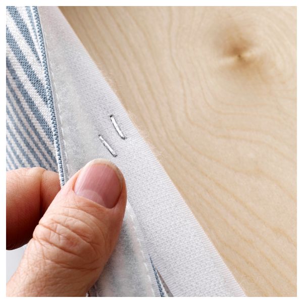 Стул ХЕНРИКСДАЛЬ, коричнево-чёрный, Ремваллен синий/белый - схема-чертеж с размерами