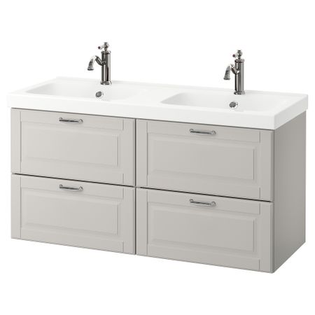 Шкаф для раковины с 4 ящик, 123x49x64 cm IKEA ODENSVIK ОДЕНСВИК, GODMORGON ГОДМОРГОН 492.932.33