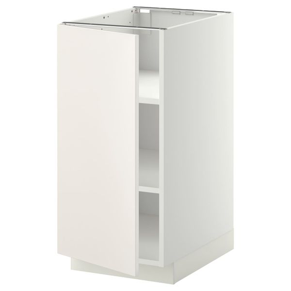 Напольный шкаф с полками, белый/Веддинге белый 40x60 см IKEA METOD МЕТОД 892.240.73 - схема-чертеж с размерами