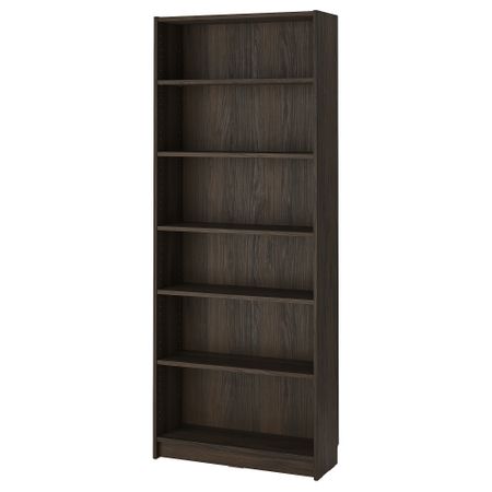 Стеллаж, темно-коричневый под дуб, 80x28x202 см IKEA BILLY БИЛЛИ 804.927.82