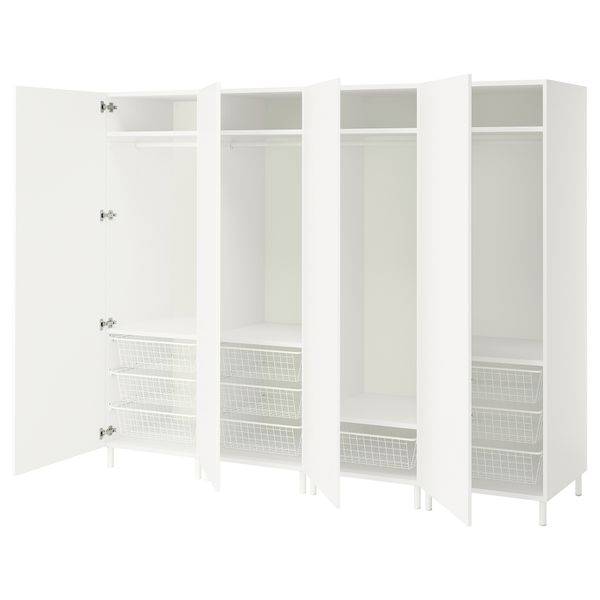 Гардероб, комбинация, белый, Fonnes белый, 240x57x191 см IKEA PLATSA ПЛАТСАA ПЛАТСА 095.866.95 - схема-чертеж с размерами