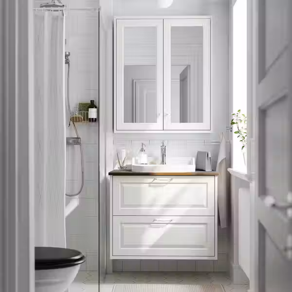 TÄNNFORSEN ТАННФОРСЕН / RUTSJÖN РУТШЁН Шкаф с ящиками/раковина/смеситель - фото 2