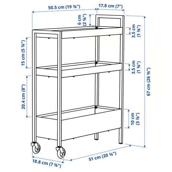 IKEA, дополнительный ракурс - схема-чертеж с размерами