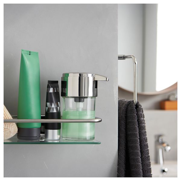 Полка для ванной, хромированный, 24x6 см IKEA KALKGRUND КАЛЬКГРУНД 702.914.87 - фото 3