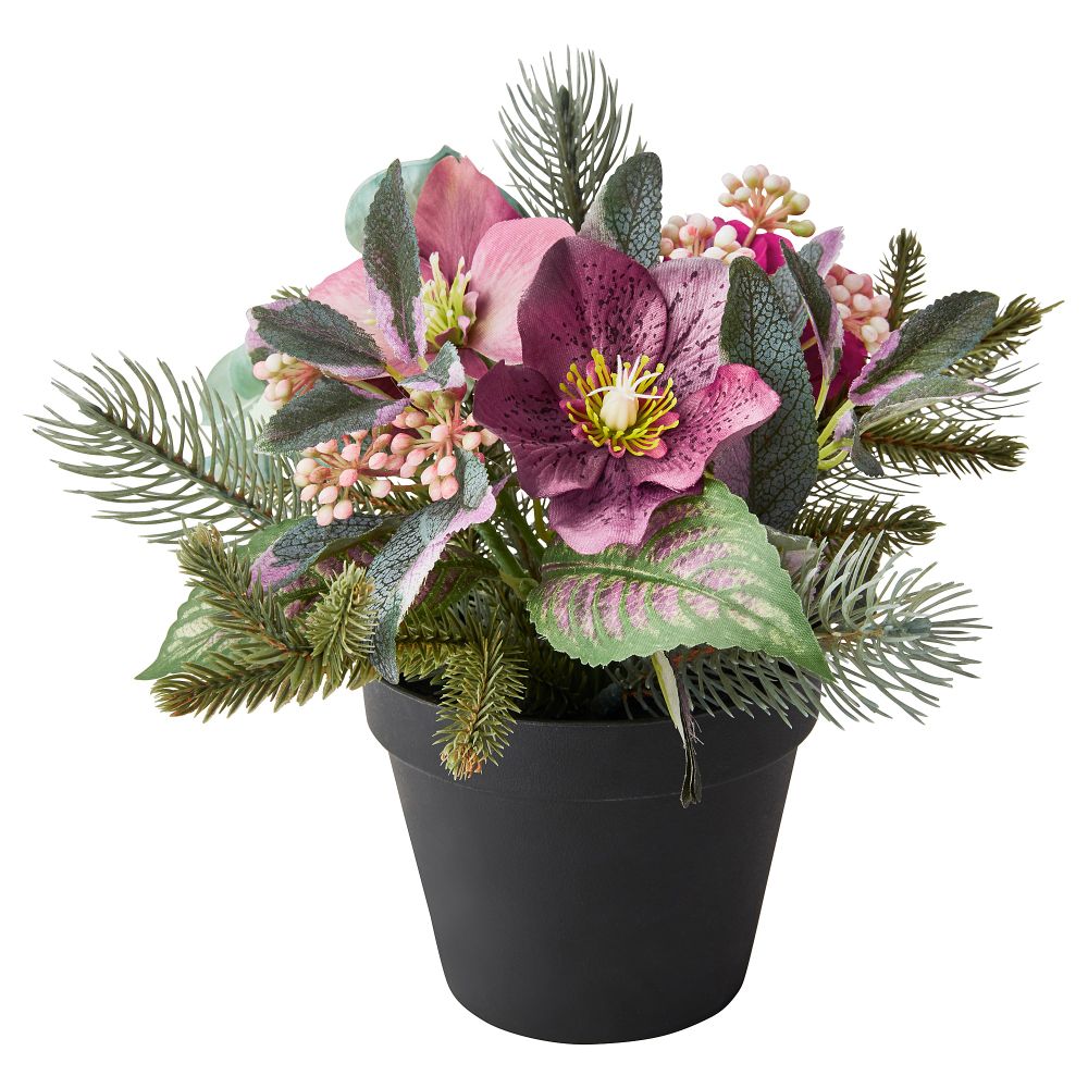 Искусственное растение в горшке ФЕЙКА, оформление фиолетовый (12 см) - фото 1