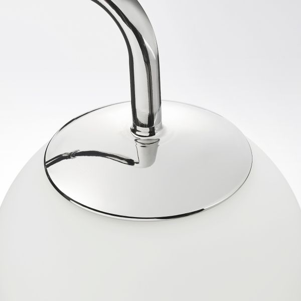 Бра с поворотным штативом, хромированный/молочный стекло IKEA SIMRISHAMN СИМРИСХАМН 104.390.95 - схема-чертеж с размерами