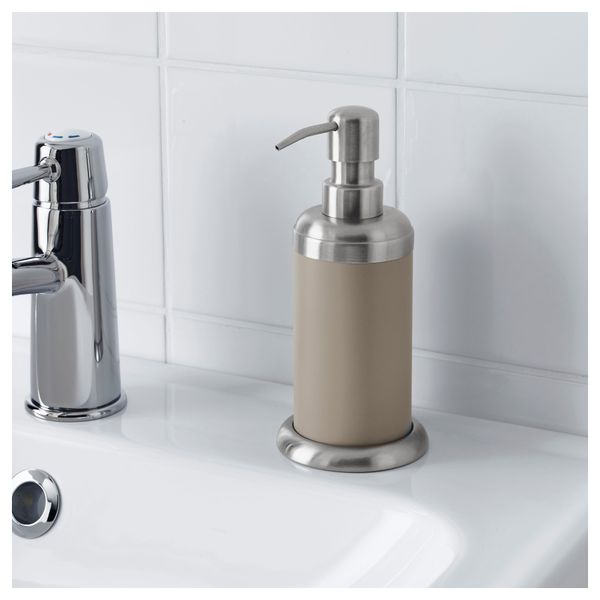 Дозатор для жидкого мыла МЬЁСА, светло-коричневый - схема-чертеж с размерами