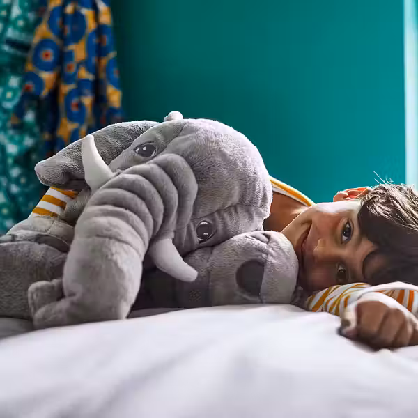 JÄTTESTOR Мягкая игрушка - слон/серый - фото 5