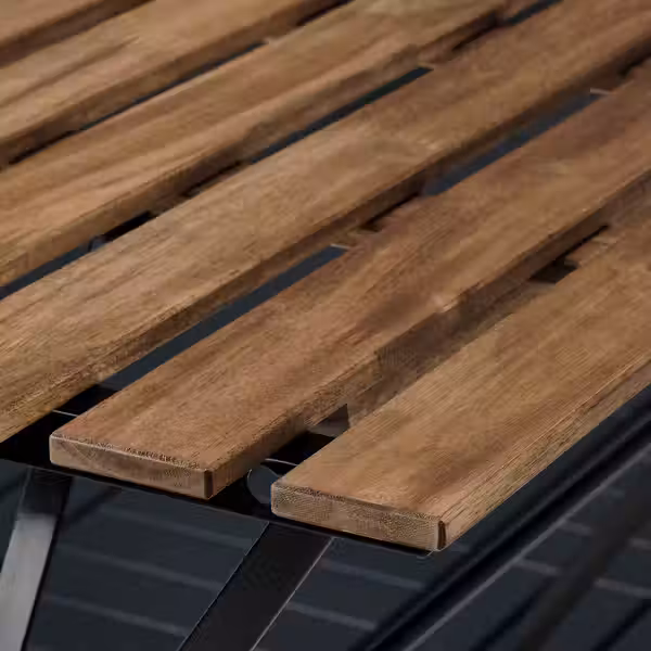 TÄRNÖ Садовый стол - чёрный/светло-коричневая морилка 100x54 см - фото 2