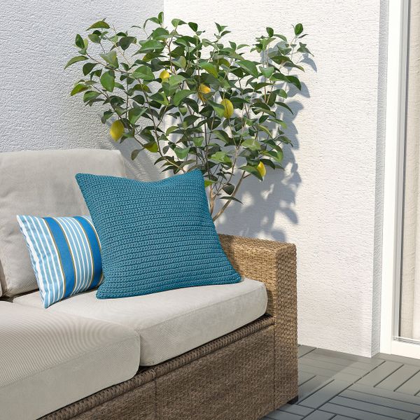 Чехол на подушку, для/дома/улицы, голубой 50x50 см IKEA SÖTHOLMEN СЁТХОЛЬМЕН 204.794.82 - фото 2