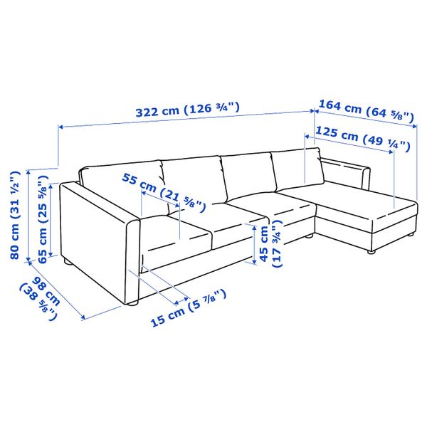 IKEA, дополнительный ракурс - схема-чертеж с размерами