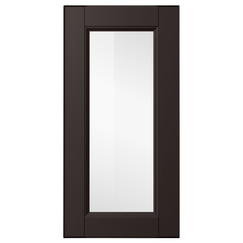 Стеклянная дверь ЛАКСАРБИ, черно-коричневый - схема-чертеж с размерами