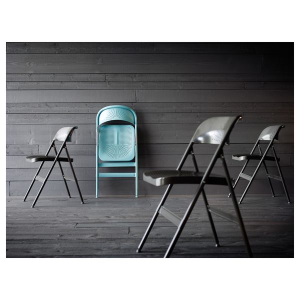 Стул складной ФРОДЕ, бирюзовый - схема-чертеж с размерами