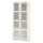 BRIMNES Шкаф-витрина - белый 80x190 см