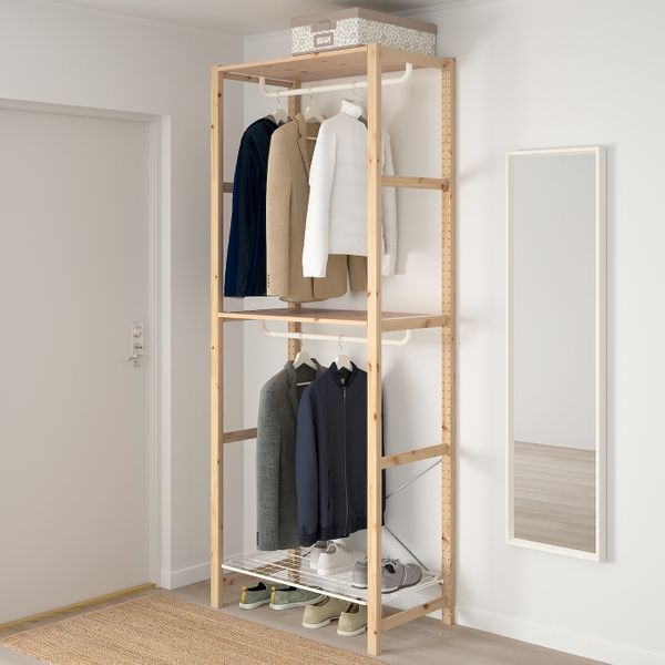 Стеллаж с платяной штангой 89x50x226 см IKEA IVAR ИВАР 392.876.85 - фото 3