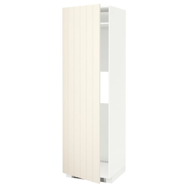 Высокий шкаф для холодильника или морозильника, с дверц, белый/Хитарп белый с оттенком 60x60x200 см IKEA METOD МЕТОД 892.264.49 - схема-чертеж с размерами