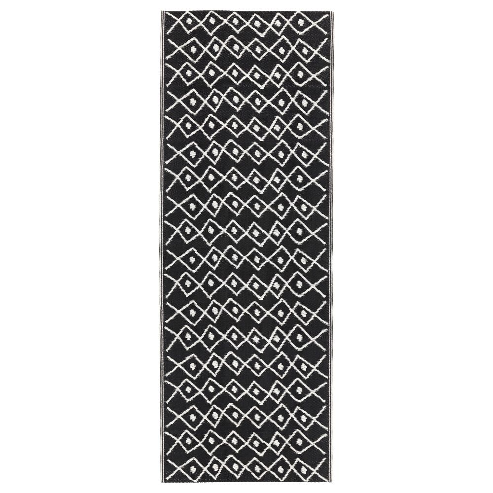 Ковер, безворсовый СОММАР 2017, д/дома/улицы черный, белый (75x200 см) - фото 1